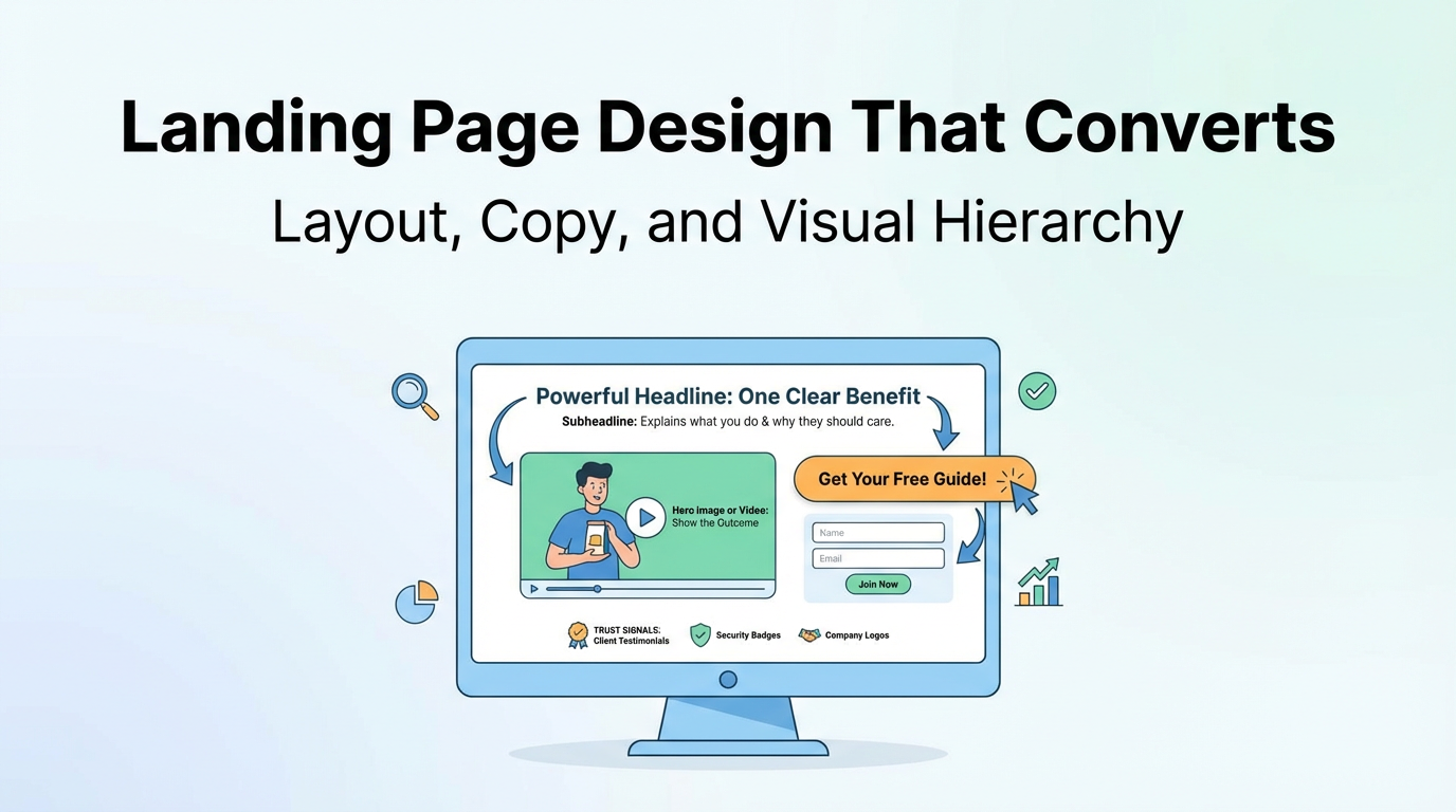 Landing page design